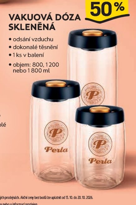 Vakuová dóza skleněná