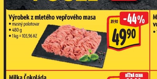 Výrobek z mletého vepřového masa
