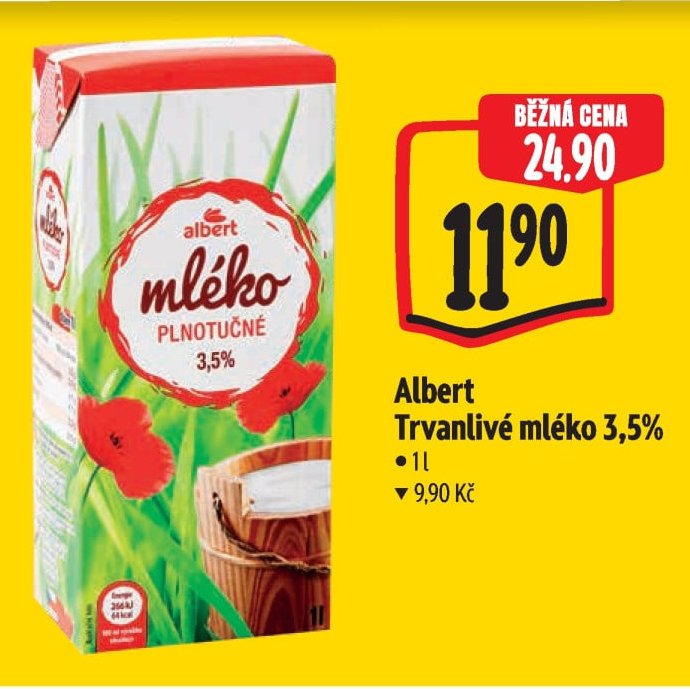 Albert Trvanlivé mléko 3,5%