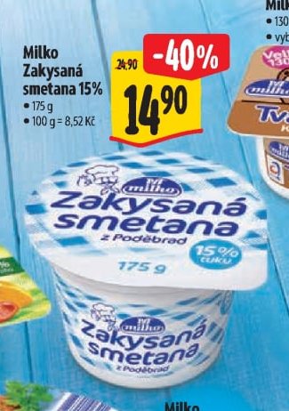 Milko Zakysaná smetana 15%