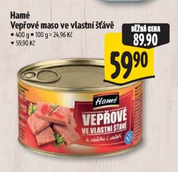 Hamé Vepřové maso ve vlastní šťávě