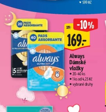 Always Dámské vložky
