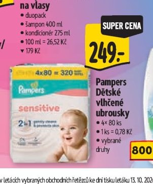 Pampers Dětské vlhčené ubrousky