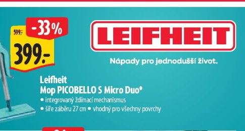 Leifheit Mop PICOBELLO S Micro Duo
