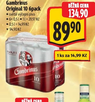 Gambrinus Original 10 6pack