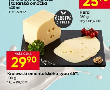 Krolewski ementálského typu 45%