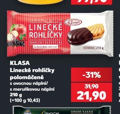 KLASA Linecké rohlíčky polomáčené 210 g