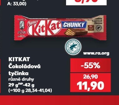 KITKAT Čokoládová tyčinka 29 g - 42 g