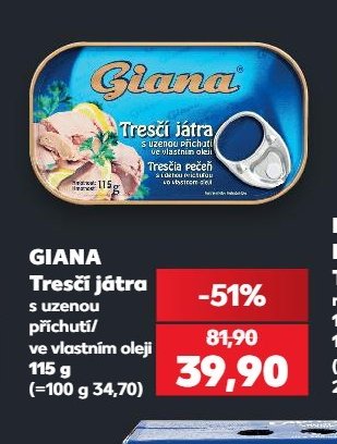 GIANA Tresčí játra 115 g