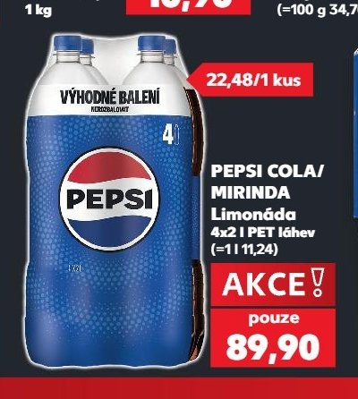 PEPSI COLA/MIRINDA Limonáda 4x2 l