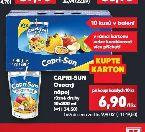 CAPRI-SUN Ovocný nápoj 10x200 ml