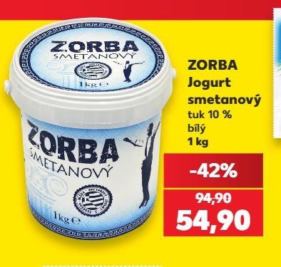 Zorba Smetanový jogurt bílý 1 kg