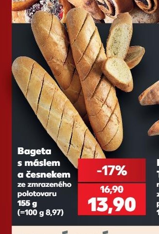 Bageta s máslem a česnekem