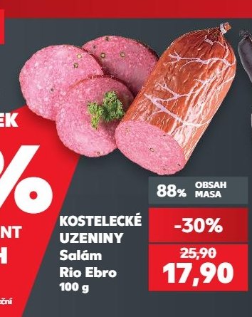 Kostelecké uzeniny Salám Rio Ebro 100 g