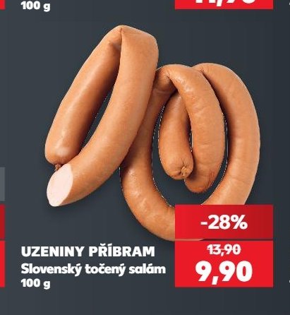 Uzeniny Příbram Slovenský točený salám 100 g