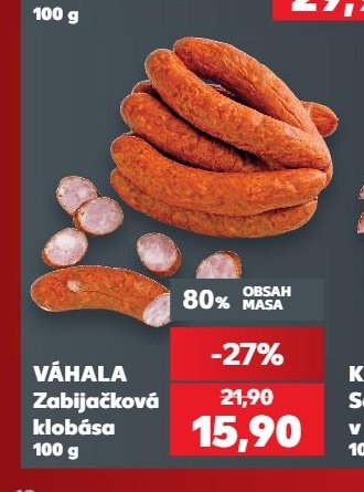 Váhala Zabijačková klobása 100 g