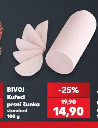 Bivoj Kuřecí prsní šunka standard 100 g