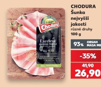 CHODURA Šunka nejvyšší jakosti různé druhy 100 g