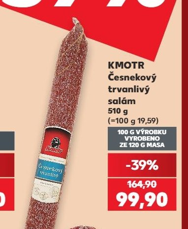 KMOTR Česnekový trvanlivý salám 510 g