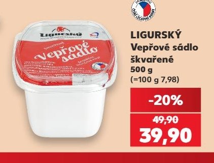 LIGURSKÝ Vepřové sádlo škvářené 500 g