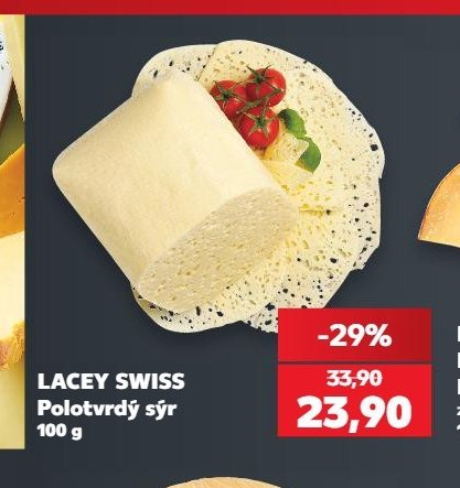 Lacey Swiss Polotvrdý sýr