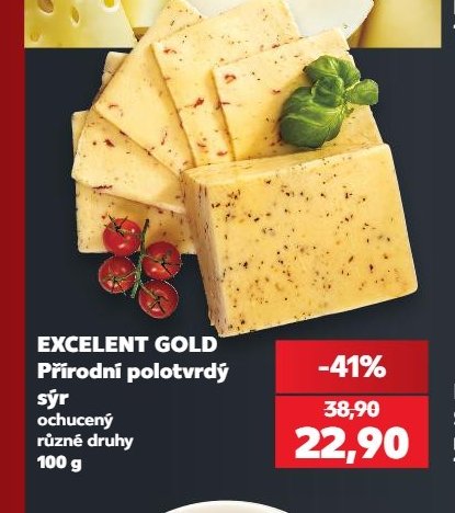 Excelent Gold Přírodní polotvrdý sýr