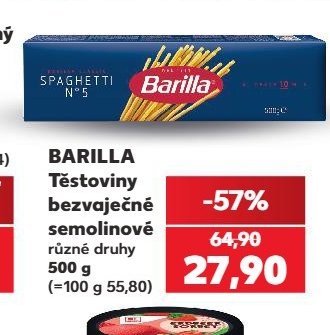 Barilla Těstoviny bezvaječné semolinové