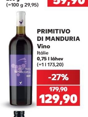 Primitivo di Manduria víno