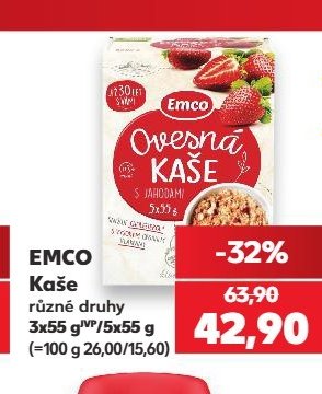 EMCO Ovesná kaše různé druhy 3x55 g