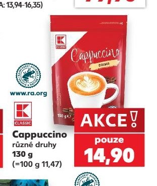 K-Classic Cappuccino různé druhy 130 g