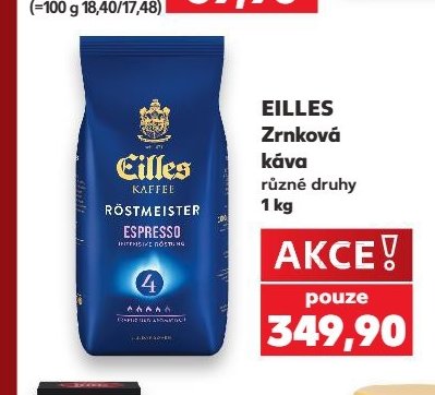 EILLES Zrnková káva různé druhy 1 kg