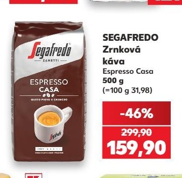 SEGAFREDO Zrnková káva Espresso Casa 500 g