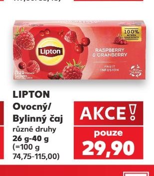 LIPTON Ovocný/Bylinný čaj různé druhy 26 g-40 g