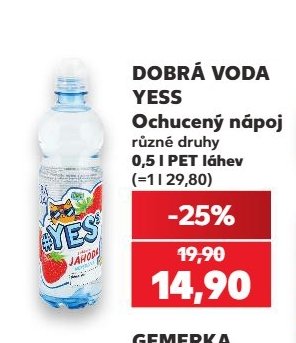 DOBRÁ VODA YESS Ochucený nápoj