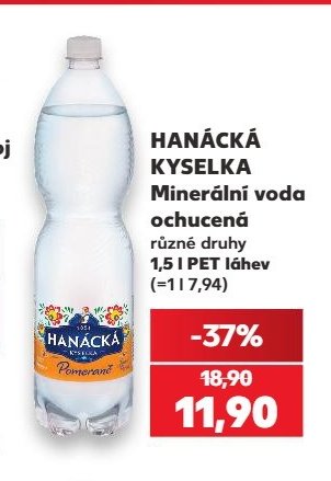 HANÁCKÁ KYSELKA Minerální voda ochucená