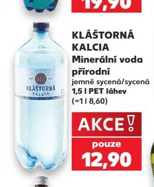 KLÁŠTORNÁ KALCIA Minerální voda přírodní