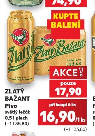 ZLATÝ BAŽANT Pivo světlý ležák