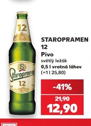 STAROPRAMEN 12 Pivo světlý ležák