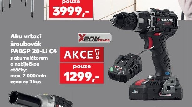 Aku vrtací šroubovák PABSP 20-Li C4