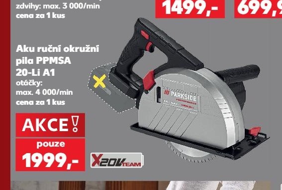 Aku ruční okružní pila PPMSA 20-Li A1