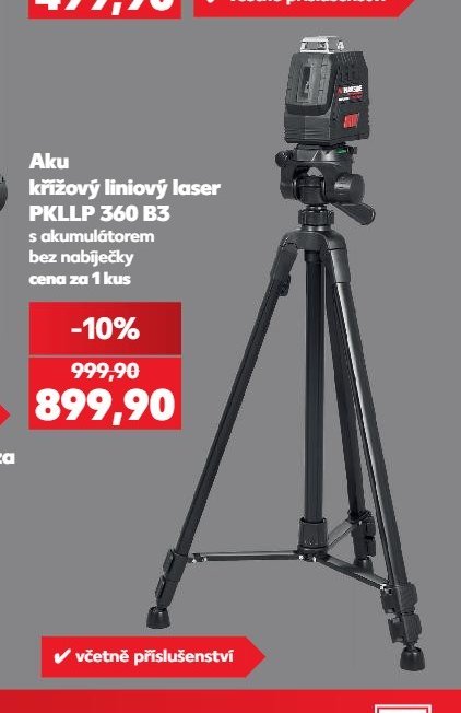 Aku křížový liniový laser PKLLP 360 B3