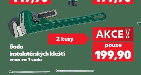 Sada instalatérských kleští