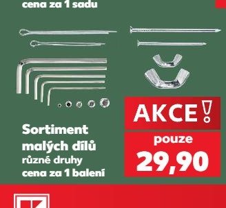 Sortiment malých dílů různé druhy