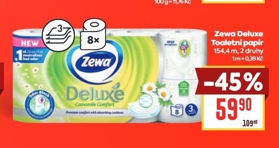 Zewa Deluxe Toaletní papír 154,4 m