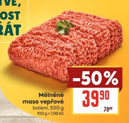Mělněné maso vepřové
