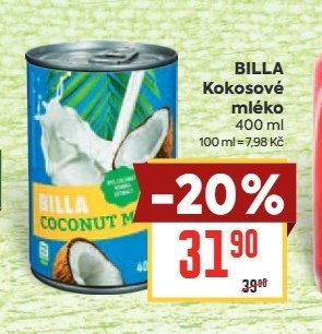 BILLA Kokosové mléko