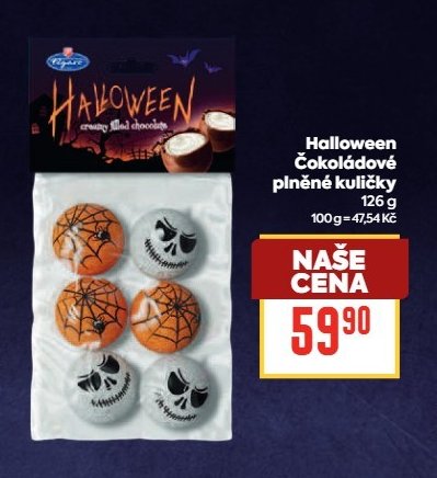 Halloween Čokoládové plněné kuličky