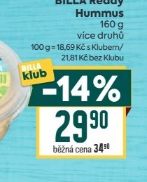 BILLA Ready Hummus 160 g