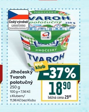 Jihočeský Tvaroh polotučný