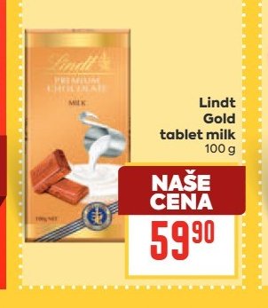 Lindt Gold tablet milk